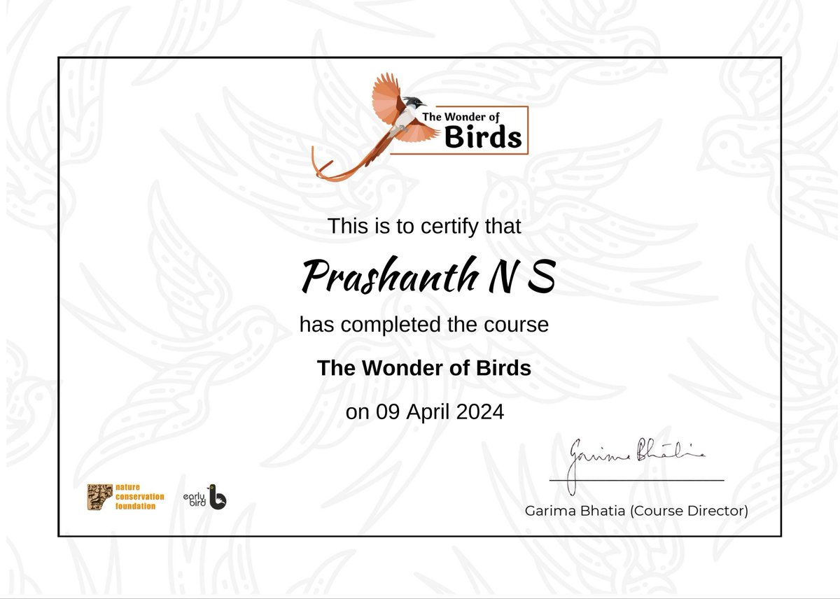Thank you @earlybirdncf for a stunning curation of material for the first-of-its-kind free online course about Indian Birds in a structured online learning platform; Share with children & young people looking to learn about Indian birds 🔗: early-bird.in/the-wonder-of-…