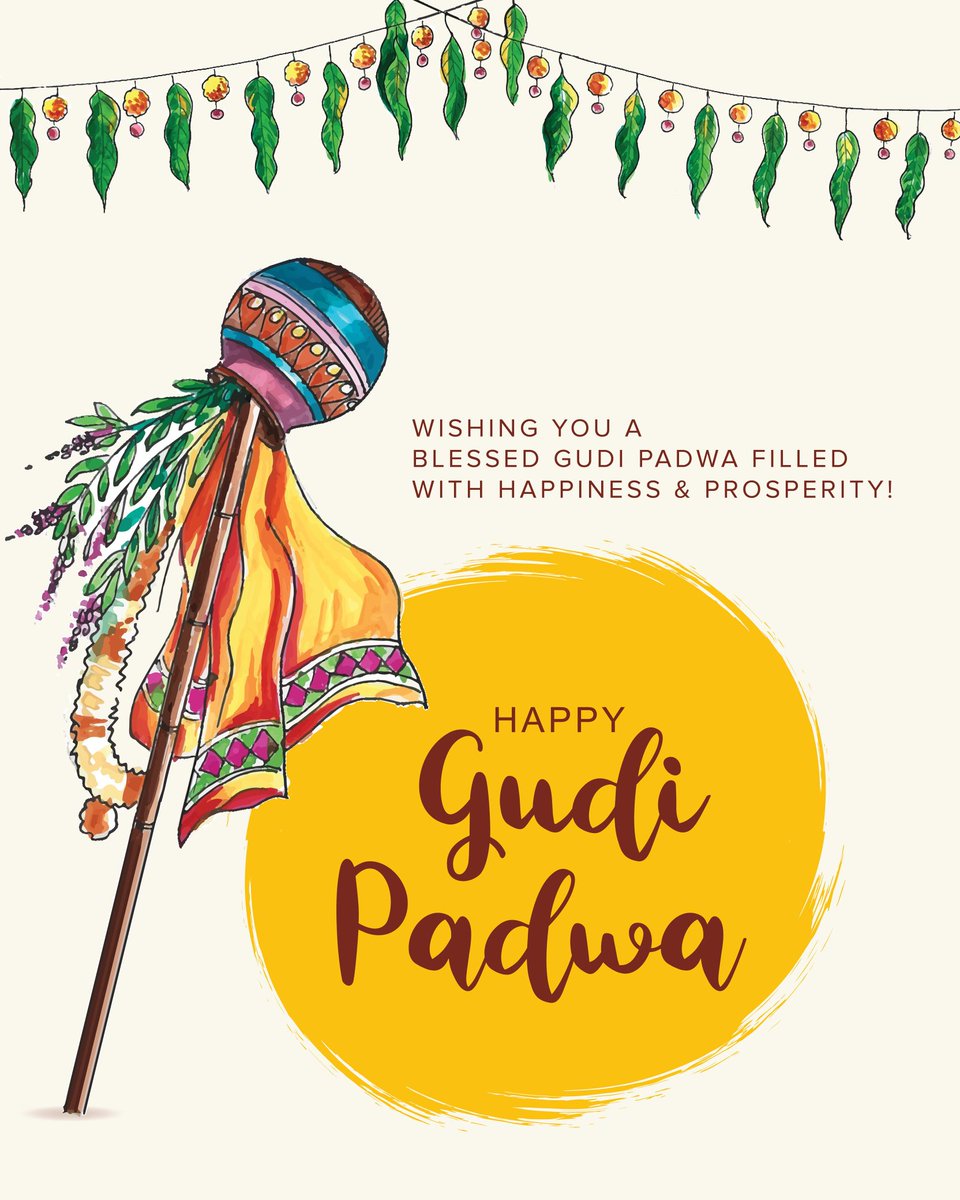 Happy Gudi Padwa! May this auspicious day usher in new beginnings and abundant joy! 🌟🪔 #GudiPadwa #NewBeginnings