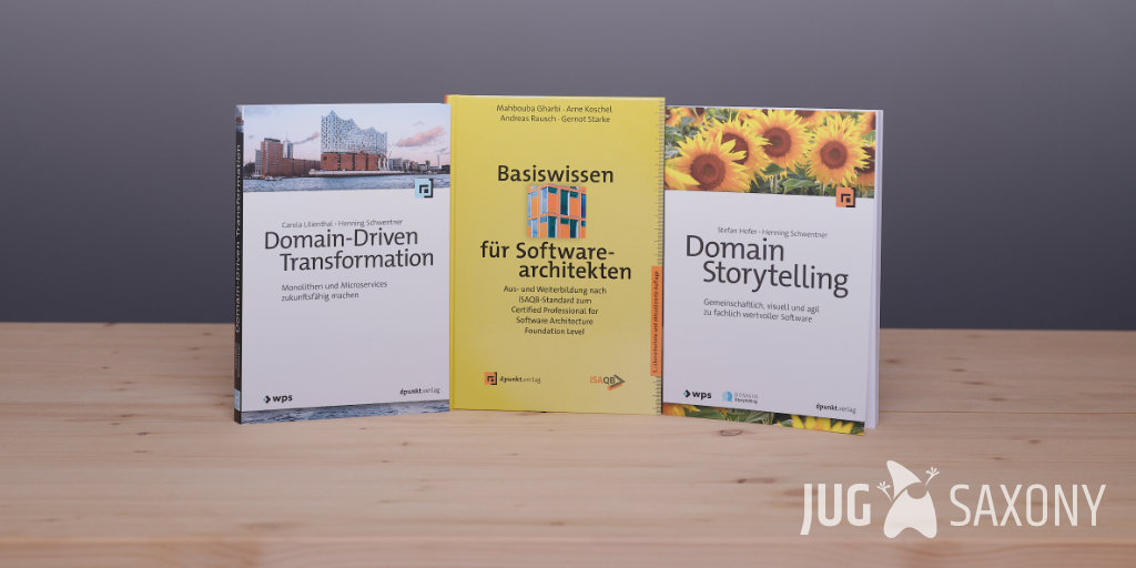 🎁 Kleines Schmankerl am 18. April: Unter allen Gästen verlosen wir Bücher aus dem @dpunkt_verlag - vielen Dank für den Support! Details und Anmeldung unter jugsaxony.org/timeline/2024/… #JUGSaxony #Talk #Meetup #ITinSachsen #Softwareentwicklung #Softwarebranche #DDD #Sachsen #Zwickau