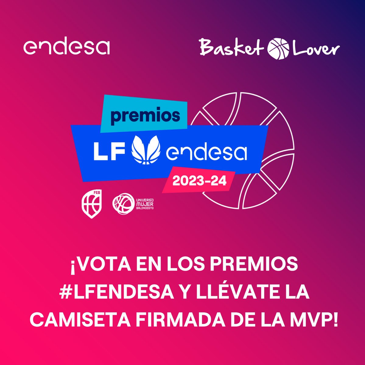 ¿Has votado ya en los #PremiosLFEndesa? 😎 ¡Elige a las mejores de la temporada y llévate una camiseta de la MVP firmada! 🙌 👉 endesabasketlover.com/premioslfendes… @BaloncestoESP | @Endesa