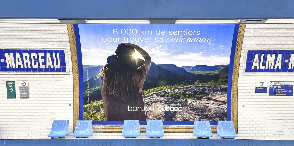 Talon International (@talon_intl) on Twitter photo .<a href="/AllianceQc/">Alliance de l’industrie touristique du Québec</a> shines on Paris Metro with a mixture of poster and digital #OOH formats, showcasing the natural beauty of Quebec 😍
We loved planning this campaign with @TalonOOHCA, <a href="/HeartsScienceCA/">Hearts & Science Canada</a>, HBH and Media Transport Solutions. .<a href="/AllianceQc/">Alliance de l’industrie touristique du Québec</a> shines on Paris Metro with a mixture of poster and digital #OOH formats, showcasing the natural beauty of Quebec 😍
We loved planning this campaign with @TalonOOHCA, <a href="/HeartsScienceCA/">Hearts & Science Canada</a>, HBH and Media Transport Solutions.