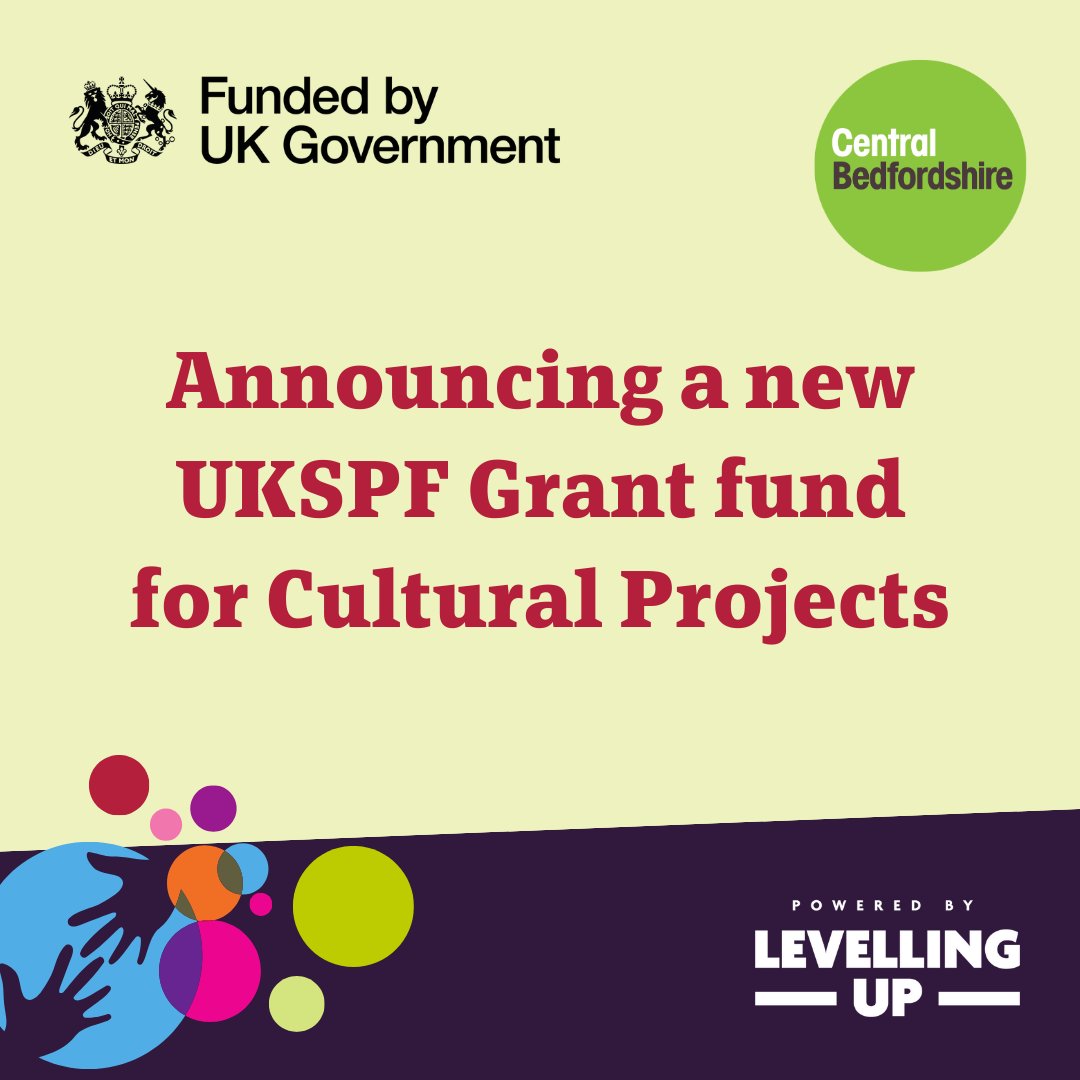 Announcing the launch of the #UKSPF Culture Grant Fund, offering grants from £500 to £40k to boost our cultural sector! Suitable for artists, organisations, or community projects. Applications open April 15! Find out more➡️ bit.ly/Culture_Fund
