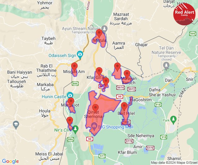 🚨✈️ Sirens rang moments ago in “Kiryat Shmona” and numerous surrounding settlements in northeast occupied Palestine due to fears of resistance drone infiltration.
#LongLiveResistance 
#FreePalestine