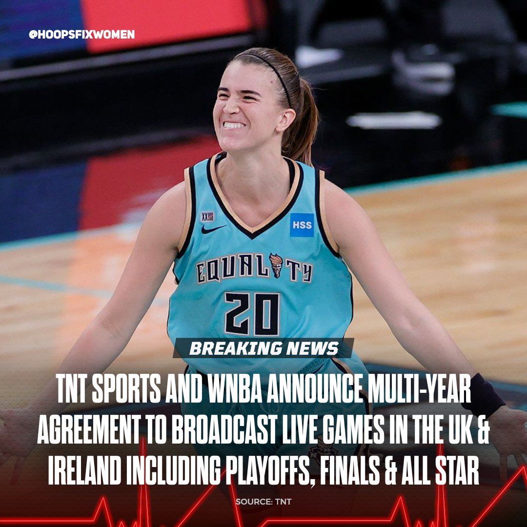HoopsfixWomen's tweet photo. The @wnba coming to your TV screens soon! 

The deal will see 16 regular season games broadcast live and on demand via TNT Sports &amp; discovery+ - along with games from the WNBA Playoffs, Finals &amp; All-Star. Coverage starts May 15 📺🇬🇧🏀 https://t.co/vELfr3nPLR