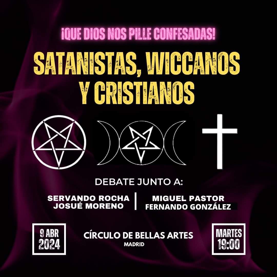 Satanistas_es's tweet photo. Esta tarde, debate en el Círculo de Bellas Artes. https://t.co/llzkFRbeKe