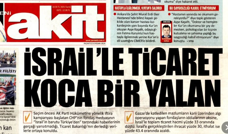 Yüzleri kızarmayanlara yüksek sesle sormak gerekiyor: HANİ İSRAİL'LE TİCARET YOKTU? Jet yakıtı bile satmışsınız!