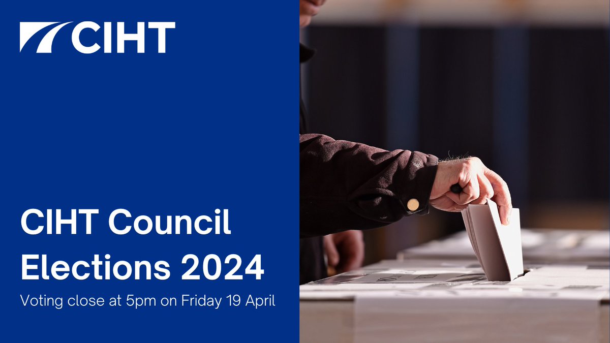 CIHT members don't miss out on voting for who will be joining CIHT's Council. Voting closes at 5pm on 19 April. The successful candidates will advises on the direction of the Institution & ensures members’ needs are met. Find out about the candidates: mi-vote.com/secure/ciht