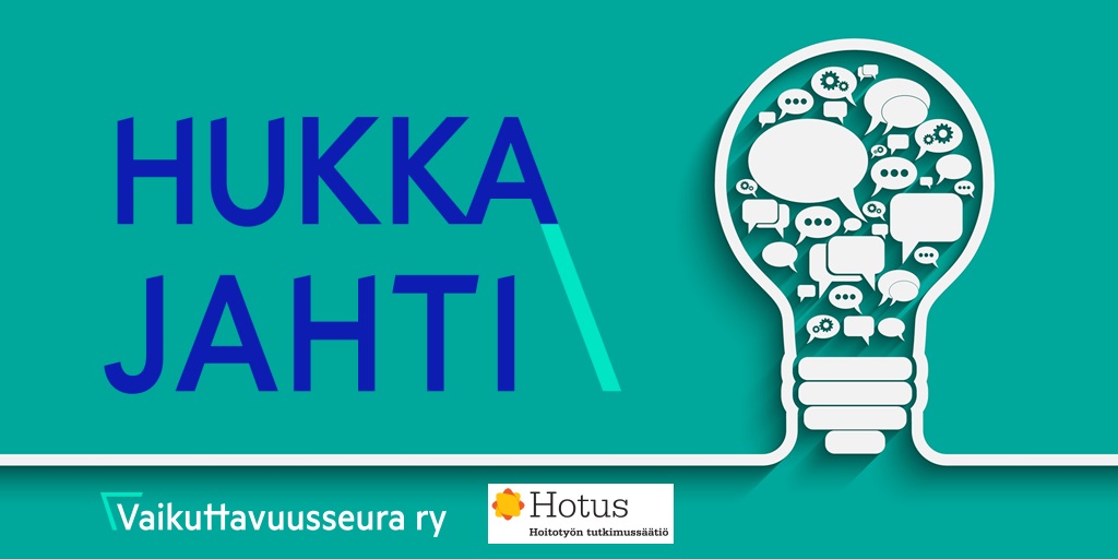 #Hoitotyö'n #hukkajahti on käynnissä 5.5. saakka. 

Kerro meille, #mikä aiheuttaa hukkaa hoitotyössä ja #miten asiaa tulisi muuttaa?

Metsästetään hukkaa ja tuotetaan uusia #ratkaisuja #yhdessä #Vaikuttavuusseura ry ja @HotusFI kanssa➡️hotus.fi/hoitotyon-hukk…

#sote #vaikuttavuus