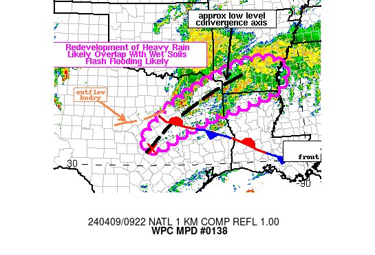 #WPC_MD 0138 affecting eastern TX into southern AR/northern LA, #arwx #mswx #lawx #txwx #okwx, wpc.ncep.noaa.gov/metwatch/metwa…