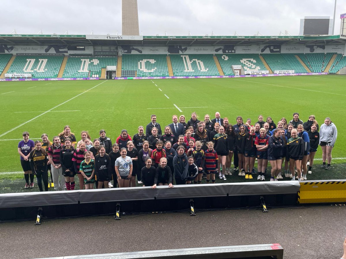 It's 500 days till the Women's Rugby World Cup 2025! Northampton is one of the host venues, the only in the Midlands. I'm at @SaintsRugby Franklin's Gardens with @LightningRugby to celebrate the landmark date! 🏈 Full report @ 6pm @itvanglia.