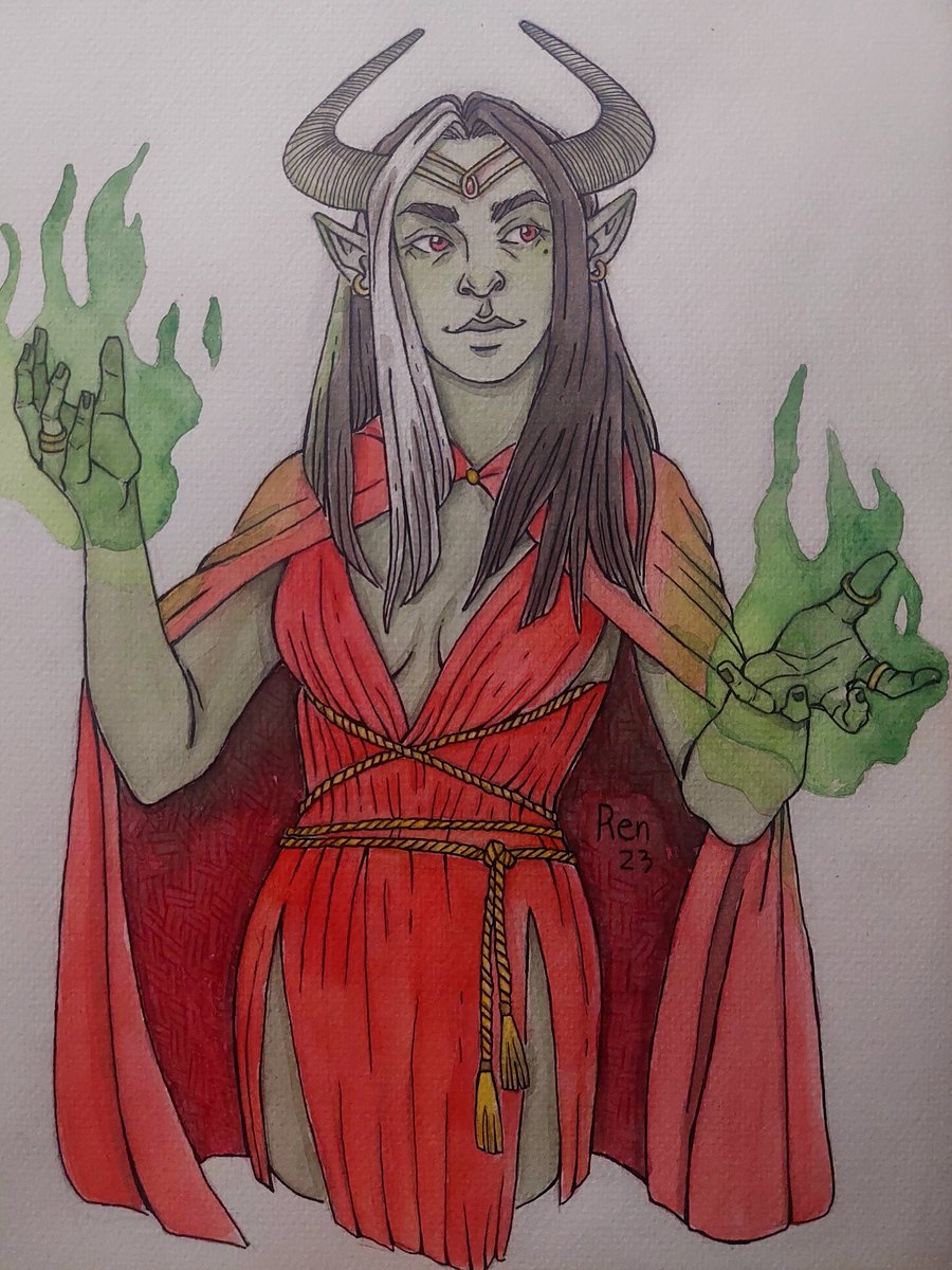 pluviance's tweet photo. Happy #PortfolioDay! ✨️

My name is Ren, a traditional artist from the Philippines. I love drawing D&amp;D characters, and fantasy stuff in general. 

Here are some of my favorite works: https://t.co/3WZDtxfh8a
