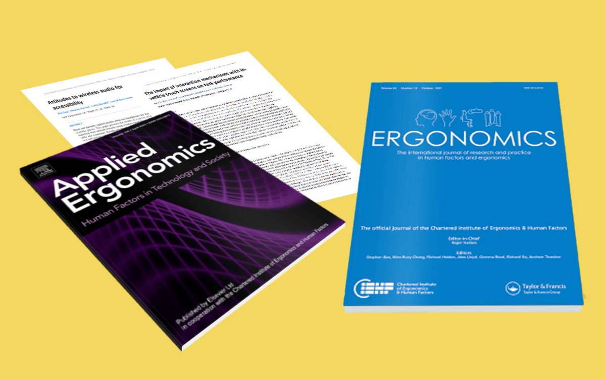 THE VERY BEST OF ERGONOMICS RESEARCH Did you know there's a wealth of peer-reviewed research available to you as a member of the CIEHF? The journal Applied Ergonomics has been in existence for 55 years and publishes more than 200 papers per year.