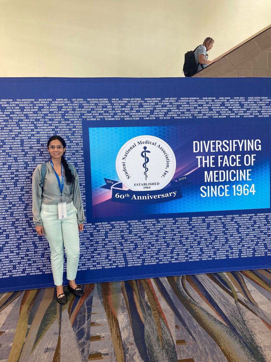 One of our residents at the AMEC organized by SNMA in New Orleans with Dr. Valencia Walker and GCSOM students. #DEI #geisingerIM #lifegeisinger #geisingerhealth #gcsom