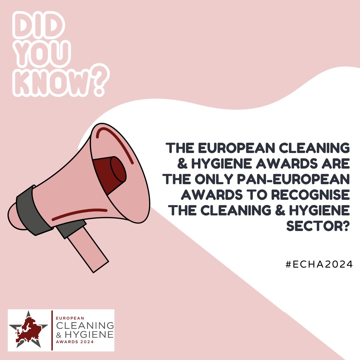 #DYK that #ECHA2024 are the only pan-European awards to celebrate the professional #cleaning & #hygiene sector? Find out why we do this here: ow.ly/ewOy50R4yJs