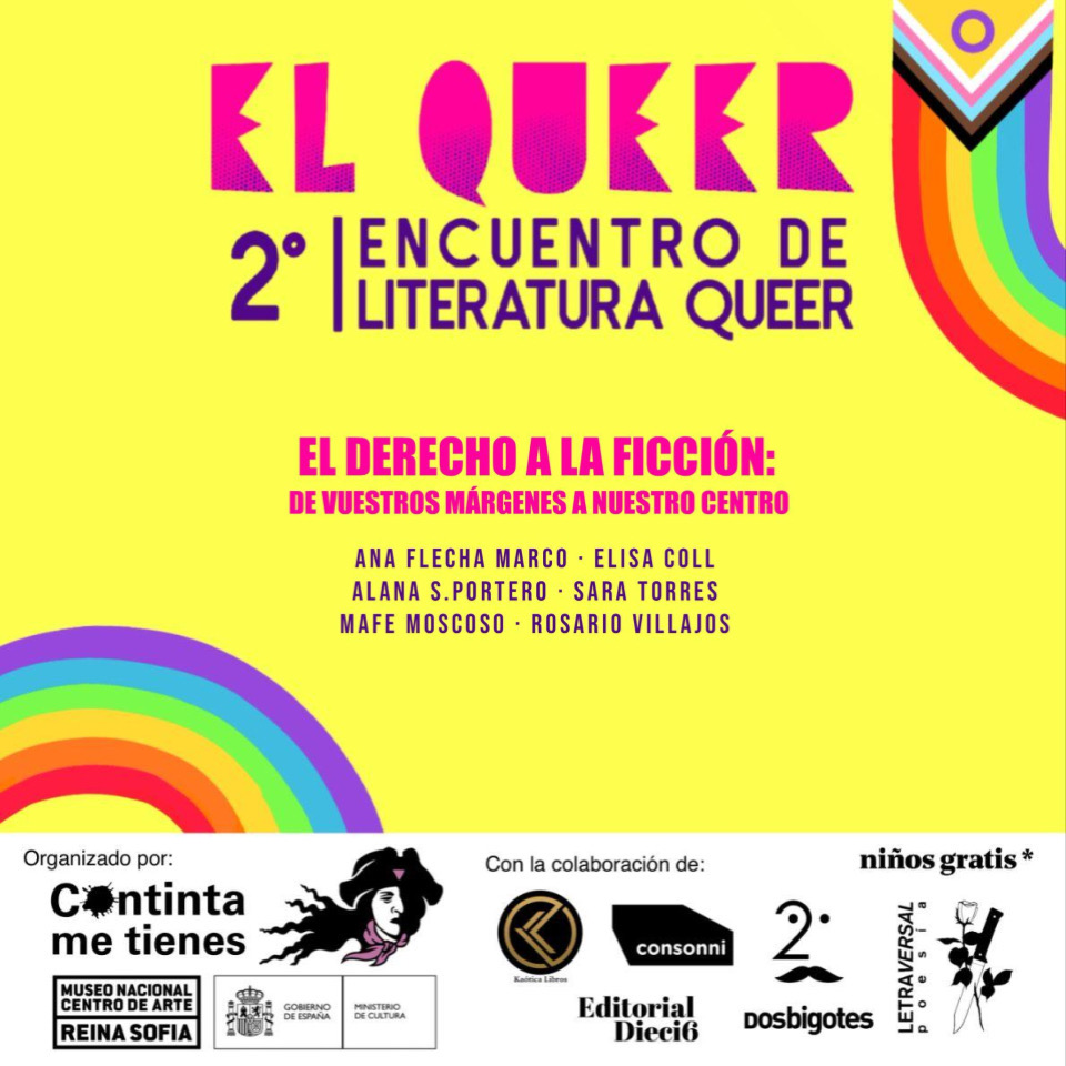 ReservoirBooks's tweet photo. Os recordamos que este sábado tenemos plan: @MaryReadLibre organiza #ElQueer, donde participará Sara Torres, autora de "Lo que hay" y "La seducción".
🗣️ Del derecho a la ficción: de nuestros márgenes a nuestro centro.
⏰ 17h.
📍 Museo Reina Sofía. https://t.co/ZreAyLkcTA