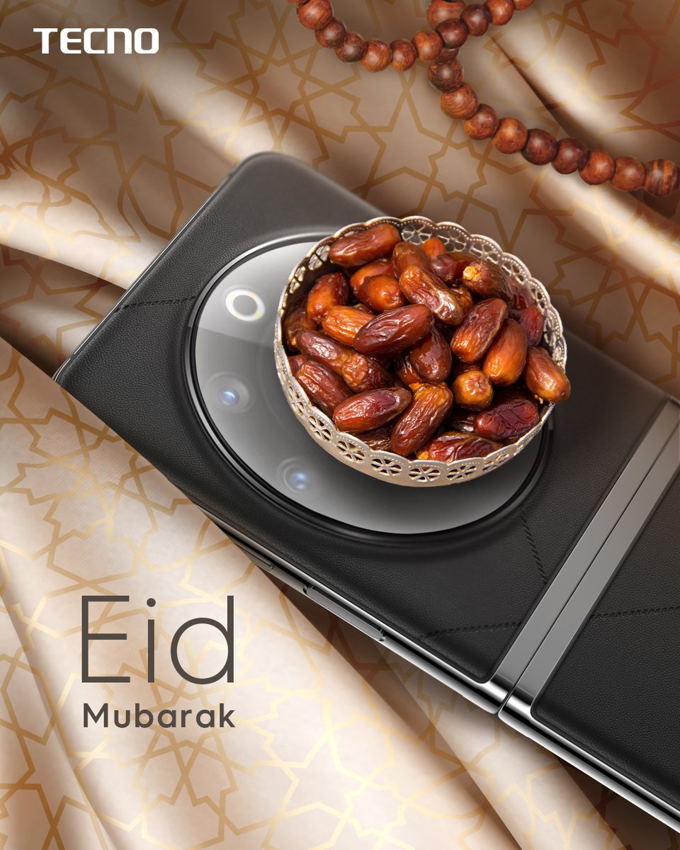 Wishing our Muslim brothers and sisters a joyous Eid filled with peace blessings, and togetherness. Eid Mubarak! #LiveWithTECNO
