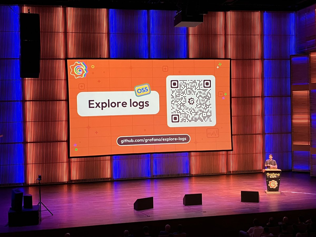 bcamerongain's tweet image. @grafana’s @Kuqd on Explore Logs, includes @nginx search. #GrafanaCon 2024