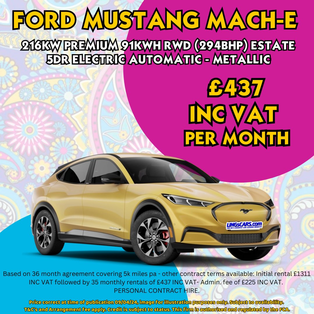 🚨LAST REMAINING LONG RANGE MUSTANG MACH-E! 🚨

IN STOCK, ENQUIRE NOW!

 £1311 Initial Rental
 £437 a month
 36 Month Lease
 Real miles range: 300

All figures inclusive of VAT

ENQUIRE NOW at quote.lingscars.com
VISIT WEBSITE at bit.ly/49sSLaz