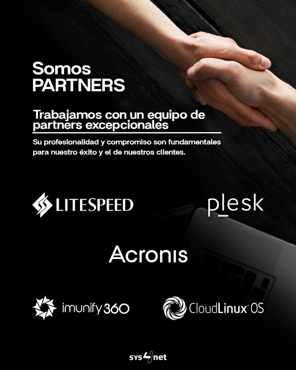 sys4net's tweet photo. 🤝🏻 El compromiso y la profesionalidad de nuestros partners son un pilar fundamental tanto para nuestro crecimiento como el de nuestros clientes. 🩵

#Partners #Clientes #Hosting https://t.co/l6opDE5zfo