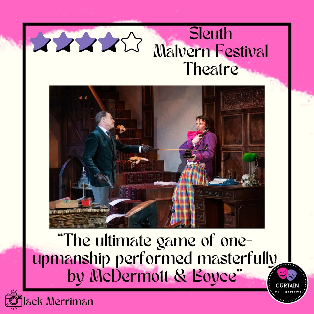 🎭Curtain Call Reviews🎭 (@curtain_callrev) on Twitter photo 🎭REVIEW🎭 - "The ultimate game of one-upmanship performed masterfully by McDermott & Boyce"
Read my full review of Sleuth at <a href="/MalvernTheatres/">Malvern Theatres</a> here:
curtaincallreviews.co.uk/sleuth 🎭REVIEW🎭 - "The ultimate game of one-upmanship performed masterfully by McDermott & Boyce"
Read my full review of Sleuth at <a href="/MalvernTheatres/">Malvern Theatres</a> here:
curtaincallreviews.co.uk/sleuth