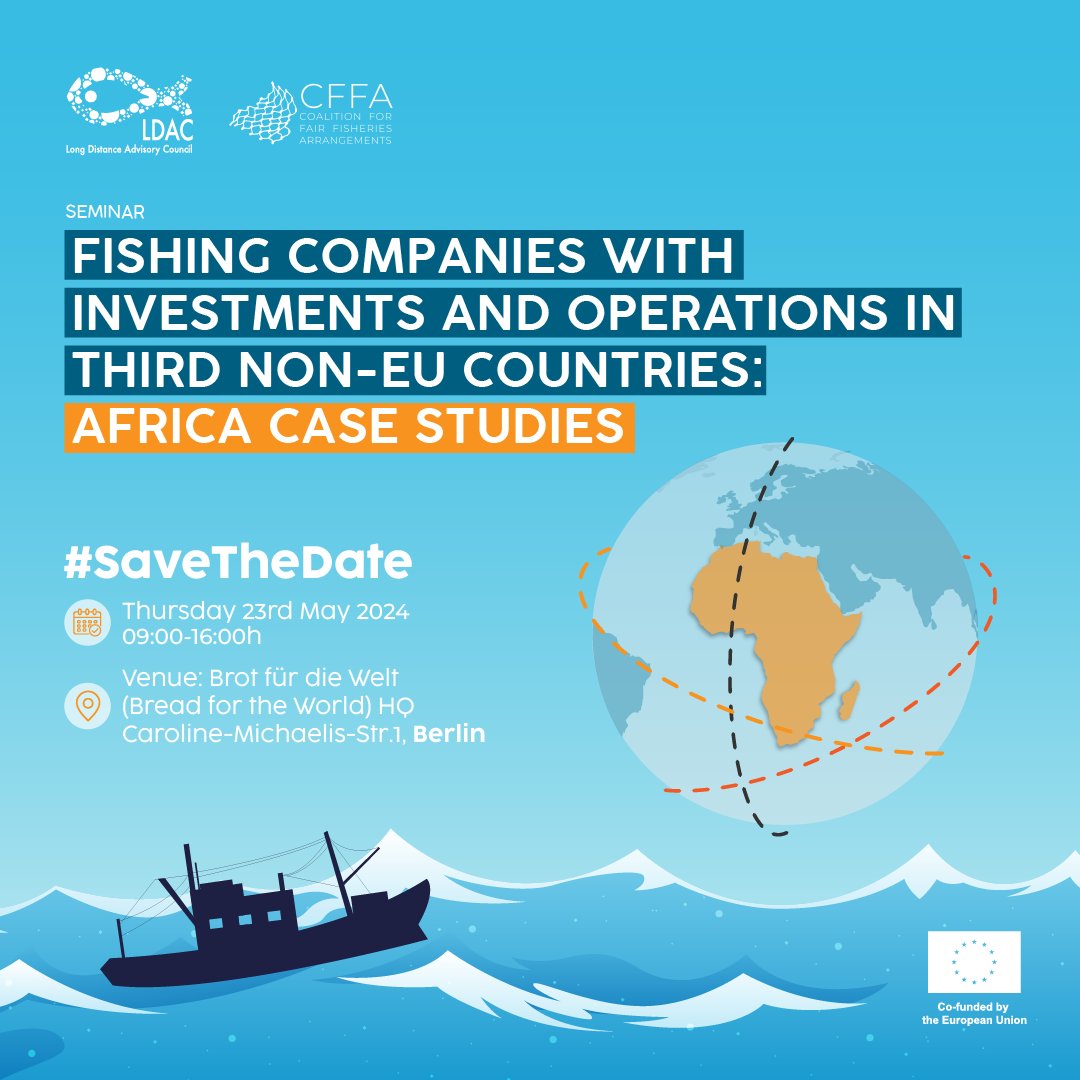 🗓️Are you interested in knowing more about fishing investments in third countries? Do you want to learn about some real case studies on African countries such as Senegal, Namibia, Mozambique or Seychelles? You can see the agenda and register for free here ldac.eu/en/meetings/ar…