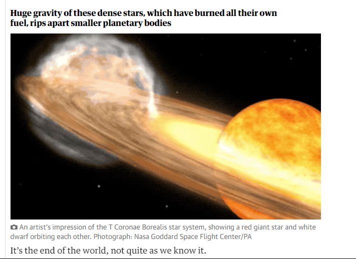 While the researchers said Earth would probably be swallowed by our host star🌞 before it becomes a white dwarf, the rest of our solar system, including asteroids between Mars and Jupiter, as well as moons of Jupiter, ultimately may be shredded by the sun in a white star form.