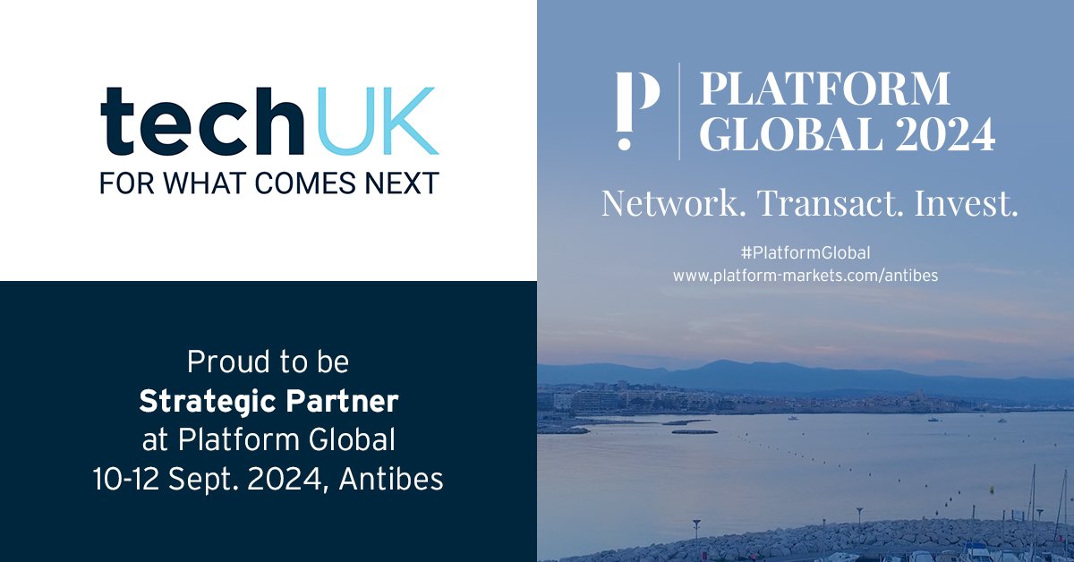 Welcome @techUK onboard as a Strategic Partner for #PlatformGlobal 2024!

Join us on 10-12 September in Antibes as we drive innovation, shape the future and revolutionize the #digitalinfrastructure landscape.

Register now to be a part of the event at platform-markets.com/antibes/regist…
