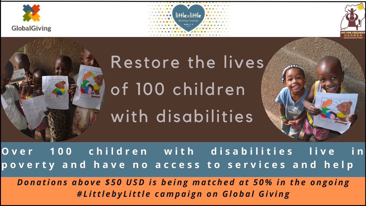 Together, we can make a difference in the lives of children with special needs. Donate today on shorturl.at/uGPS0 and double your impact! #SupportChildrenWithDisabilities #Globalgiving.