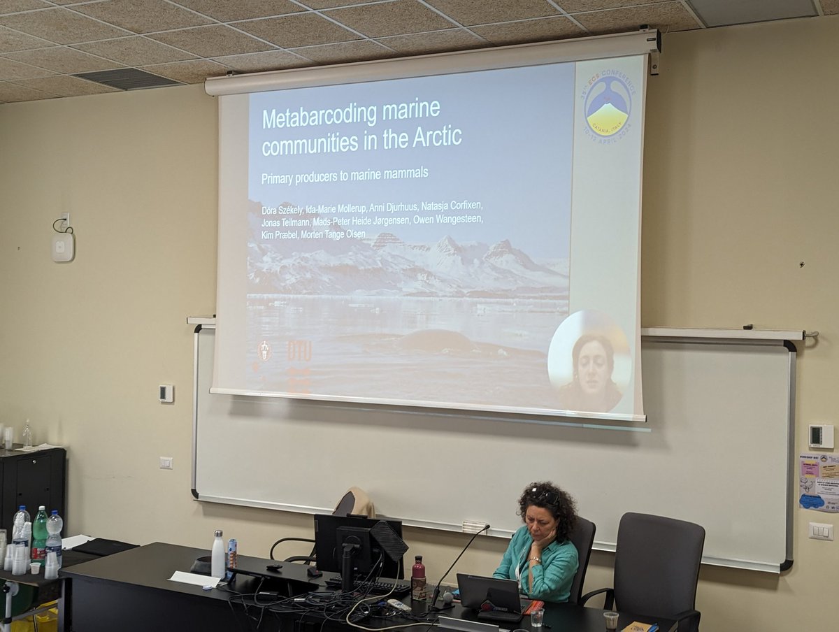 Next is an online presentation from Dora Szekely at the Danish Technical University, using metbarcoding to characterise marine communities in the arctic, from primary producers to marine mammals. #ECSconference2024