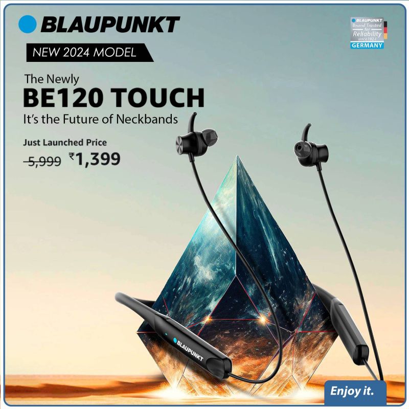 Experience the Next Generation of Neckbands with Blaupunkt's BE120 Touch ENC. Check here Blaupunkt's Website- lnkd.in/gPFvhSbw Amazon Link- shorturl.at/syzMQ #JustLaunched #newlylaunched #launch2024 #neckbandHeadset #NeckbandEarphones #be120 #blaupunktneckband…