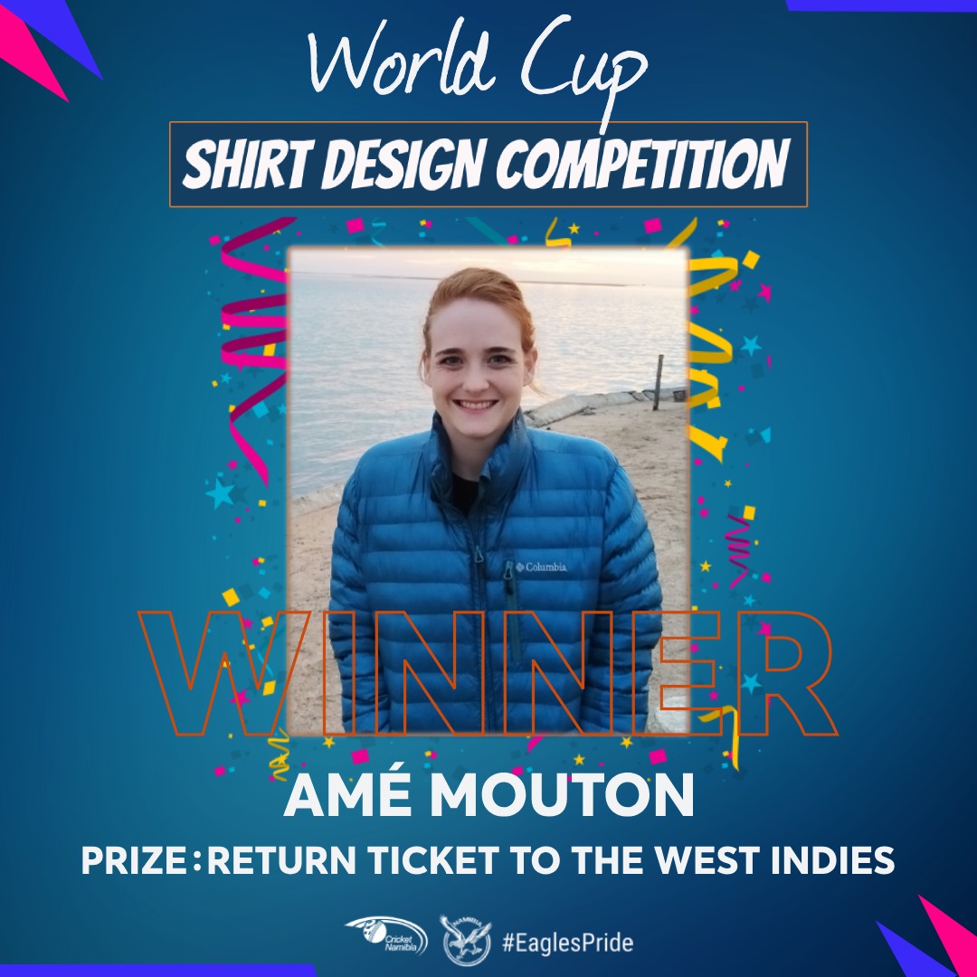 A huge congratulations to Amé Mouton, winner of the World Cup Shirt Design competition! 🏆 PRIZE 👉 Return flight ticket to the West Indies to watch the Richelieu Eagles soar on the big stage! #RichelieuEagles #IXU #triodata #Airlink #Radiowave #NOVA #itstorga #FreshFm
