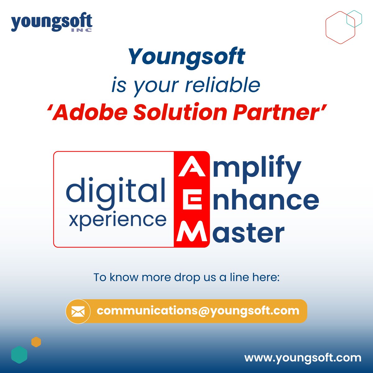 Effortlessly distribute assets securely with Adobe Brand Portal. Tailor access for partners and teams, ensuring confidentiality while streamlining collaboration.

Know more: youngsoft.com/services/aem/?…

#customerexperience #aem #adobeexperiencemanager #digitalinnovation