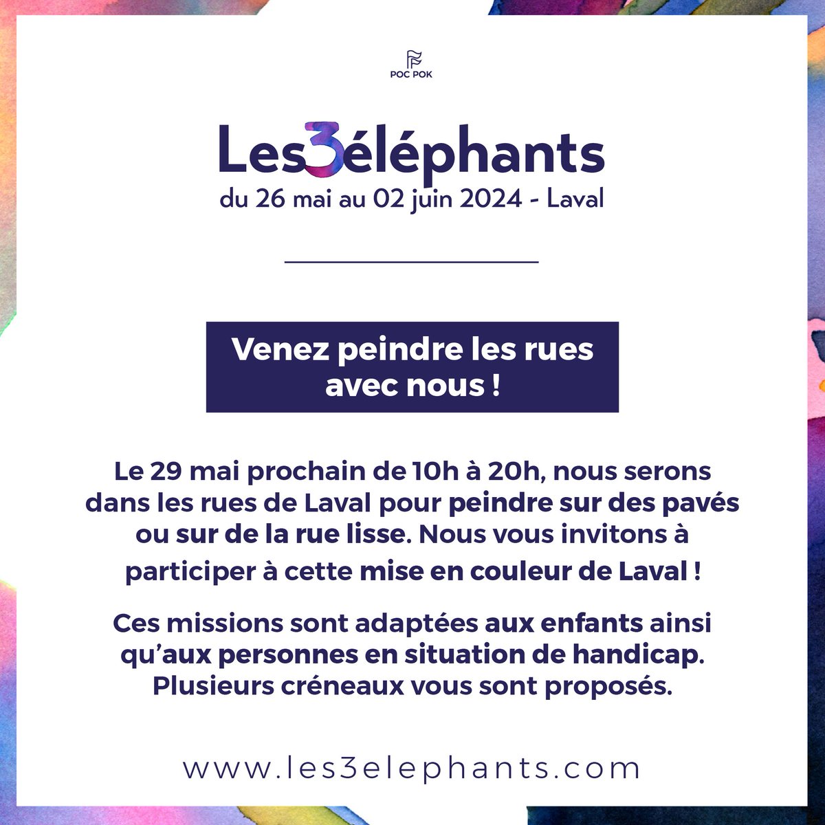 • 𝗣𝗮𝗿𝘁𝗶𝗰𝗶𝗽𝗲𝘇 𝗮𝘂 𝗙𝗮𝗶𝘁 𝗠𝗮𝗶𝗻 •
Deux rendez-vous ouverts à tous vous sont proposés :
📅 Sam. 4 mai : l'Usine du Fait Main
📍 La Scomam

📅 Mer. 29 mai : peinture de rue
📍 Centre-ville de Laval

ℹ️ Plus d'infos : bit.ly/4cT07ar