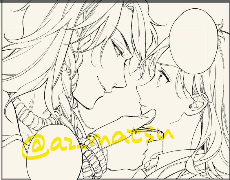 ロン毛+三つ編み+アクセジャラジャラ。。レオナ先輩描くの大変すぎる^p^ 