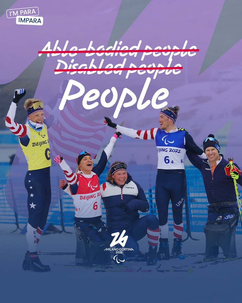 ̶A̶b̶l̶e̶-̶b̶o̶d̶i̶e̶d̶ ̶p̶e̶o̶p̶l̶e̶.̶​̶ ̶D̶i̶s̶a̶b̶l̶e̶d̶ ̶p̶e̶o̶p̶l̶e̶.̶​̶ People.​ Simply.​ #MilanoCortina2026 #paralympics #paralimpiadi #ImPara @Paralympics @CIPnotizie @ParaSnowSports