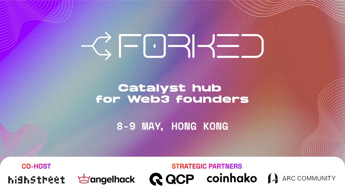 Ba-da-boom! Unveiling FORKED – a curated, Web3 founder-focused event born out of sheer determination in the face of challenges. 🍿 Take your popcorn. 📅 Save the date: May 8-9 in Hong Kong. Application only. FORKED was born out of necessity following the cancellation of…