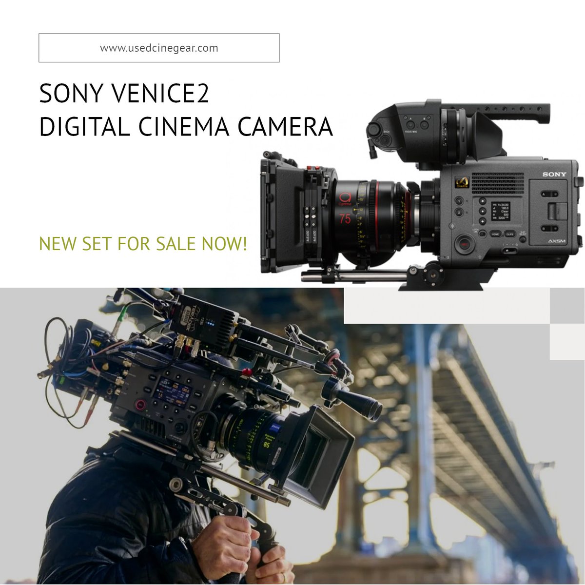 𝗦𝗼𝗻𝘆 𝗩𝗲𝗻𝗶𝗰𝗲𝟮 𝗡𝗲𝘄 𝗦𝗲𝘁 𝗳𝗼𝗿 𝗦𝗔𝗟𝗘 𝗻𝗼𝘄!

🖥 usedcinegear.com

#usedcinegear #sonyvenice2forsale #sellsonyvenice2 #sonyvenicecamera #sonycinealtacamera #sonycamera #sonycinemacamera #cinematographer #filmmaker #videocamera #videomaker #camerarental