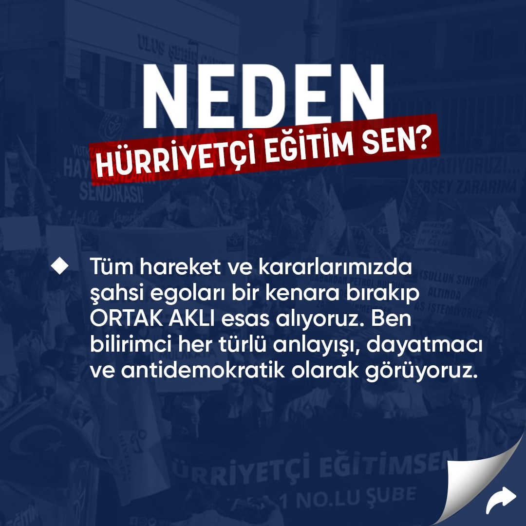 #BirdeğerdeSenKat #HürriyetçiEğitimSen Online üyelik için 👇 hursen.org/epanel/onlineu…