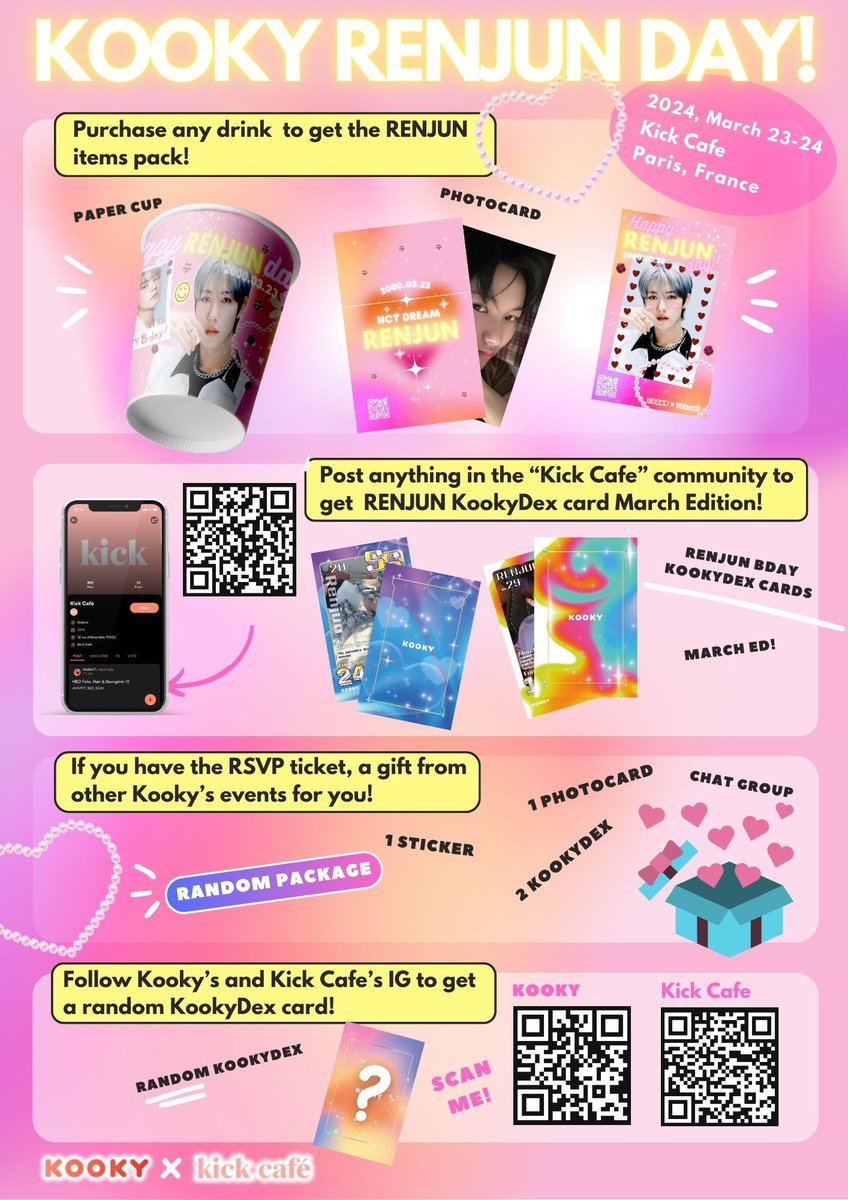 VoteforRENJUNth's tweet photo. 🎁 [Kooky] Mar Bday Cafe in Paris Proof

🗓️ 23 - 24 มีนาคม 2024
📍 Kick Cafe @kpopisfcoolkids กรุงปารีส ประเทศฝรั่งเศส 🇫🇷

#โหวตนี้เพื่อเหรินจวิ้น #VoteforRENJUN #24thSpringWithRENJUN https://t.co/WLeNEqYzCb