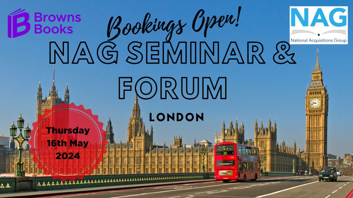 Bookings now open for NAG Seminar and Forum! 16th May, Friends House, London nag.org.uk/events/ Prices held, subsidised for NAG Public Library members, and 'buy one get more half price' for Seminar available #NAGcd14 #NAGplf24