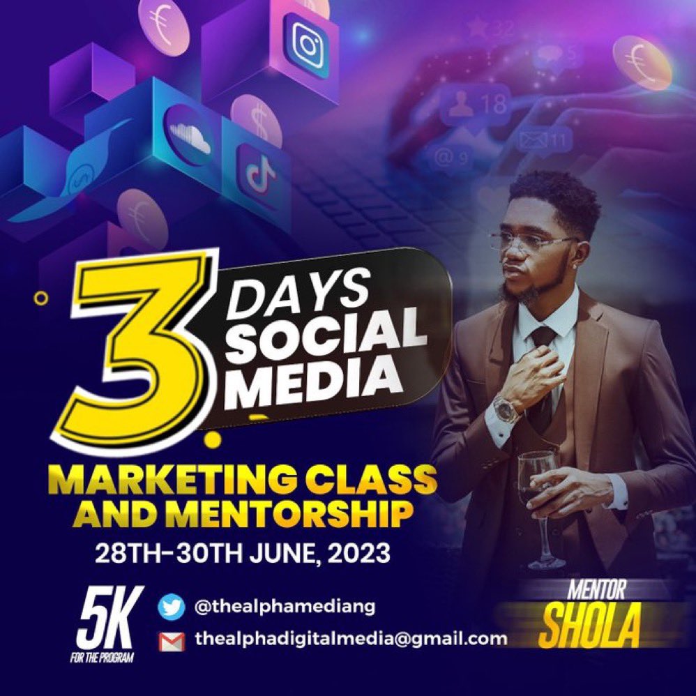 Good morning Shola, When are you going to revert your fees for “social media marketing class” from N10k back to N5k?