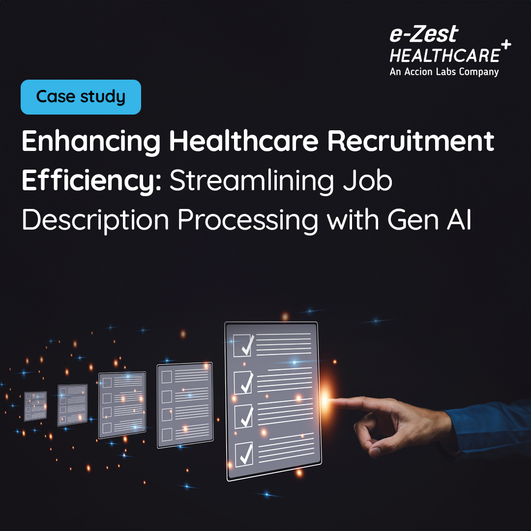 Learn how e-Zest’s #GenerativeAI platform for #ProcessOptimization enhanced #HealthcareRecruitment and streamlined job description processing for a leading US-based #HealthcareStaffing company. Read more: hubs.li/Q02sdpq50 #GenAI #Automation #eZestServices #KAPS