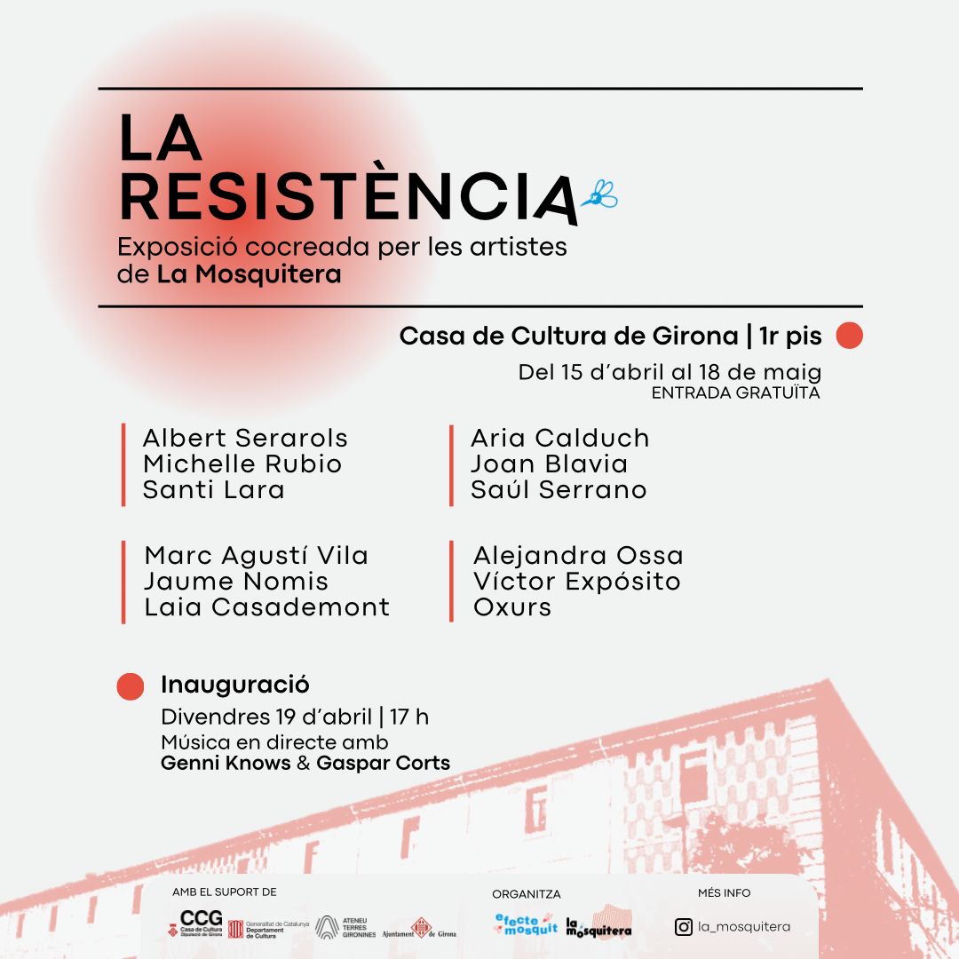 📷La cooperativa @lamosquitera aterra a la Casa de Cultura amb l'exposició La Resistència formada per 1⃣2⃣ artistes i una jornada d'emprenedoria artística! 👉tuit.cat/VeF47