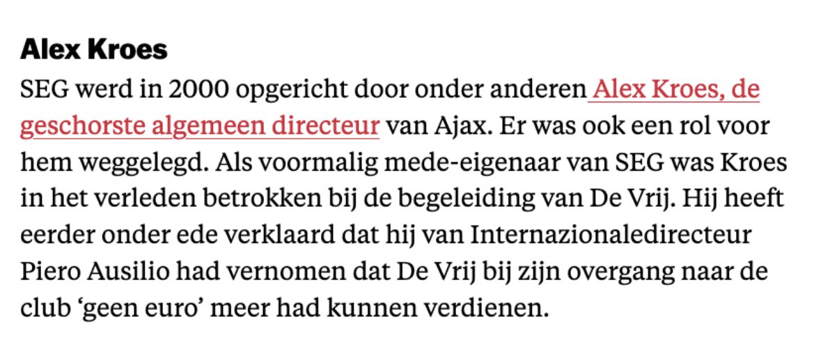 Transfer van De Vrij. Wie is er op een dubieuze wijze bij betrokken? 👀