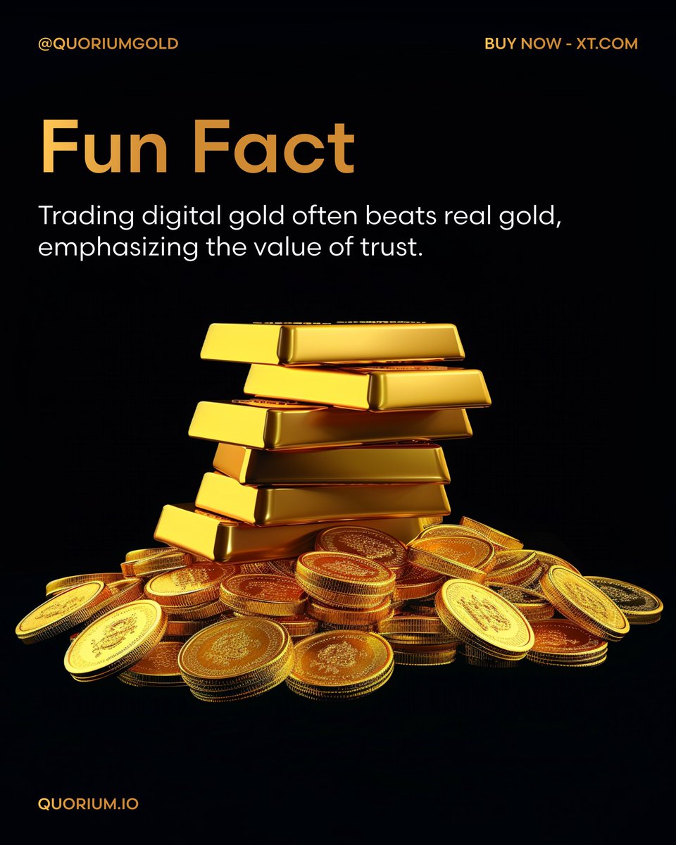 Diving into the digital age: Did you know? Trading digital gold often outshines its physical counterpart, showcasing the power of trust in modern investments! 

#crypto #cryptocurrency #gold #quorium #quoriumimpact #sustainability #ethicalcrypto #stablecoin #sustainablecrypto