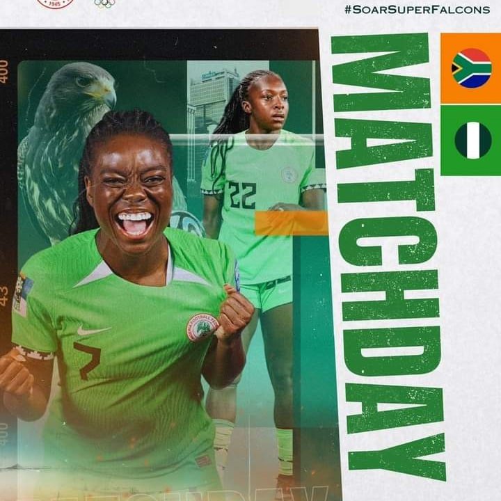TAKE NIGERIA TO PARIS GIRLS!!!

⚽️ Nigeria🇳🇬 🆚  SouthAfrica🇿🇦 

🗓  Tuesday , 9 April  2024

⏱ 18:30 🇳🇬(WAT)

🏟 Loftus Versfeld Stadium 

🧿 CAF Women's Olympic qualifying tournament 2024

#superfalcons #SoarSuperFalcons #BayanaBayana #NGASA
  #GoodLuckNigeria