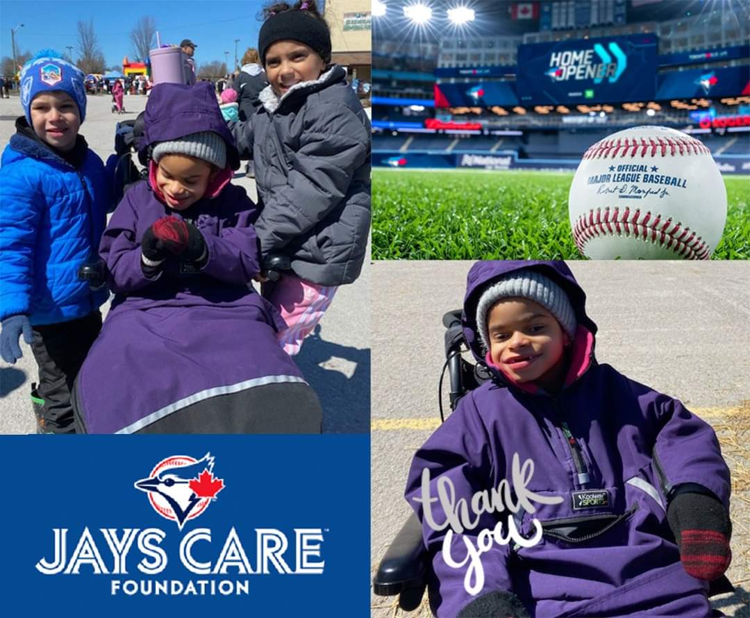HOME OPENER WIN! WIN for our Challenger Baseball Athletes too! Living Life the Koolway at The Sunderland Maple Syrup Festival in her KoolKoat thanks to the generosity of Jays Care! #disabledathletes #playball #accessible #TOTHECORE    @JaysCare @thehazelmae