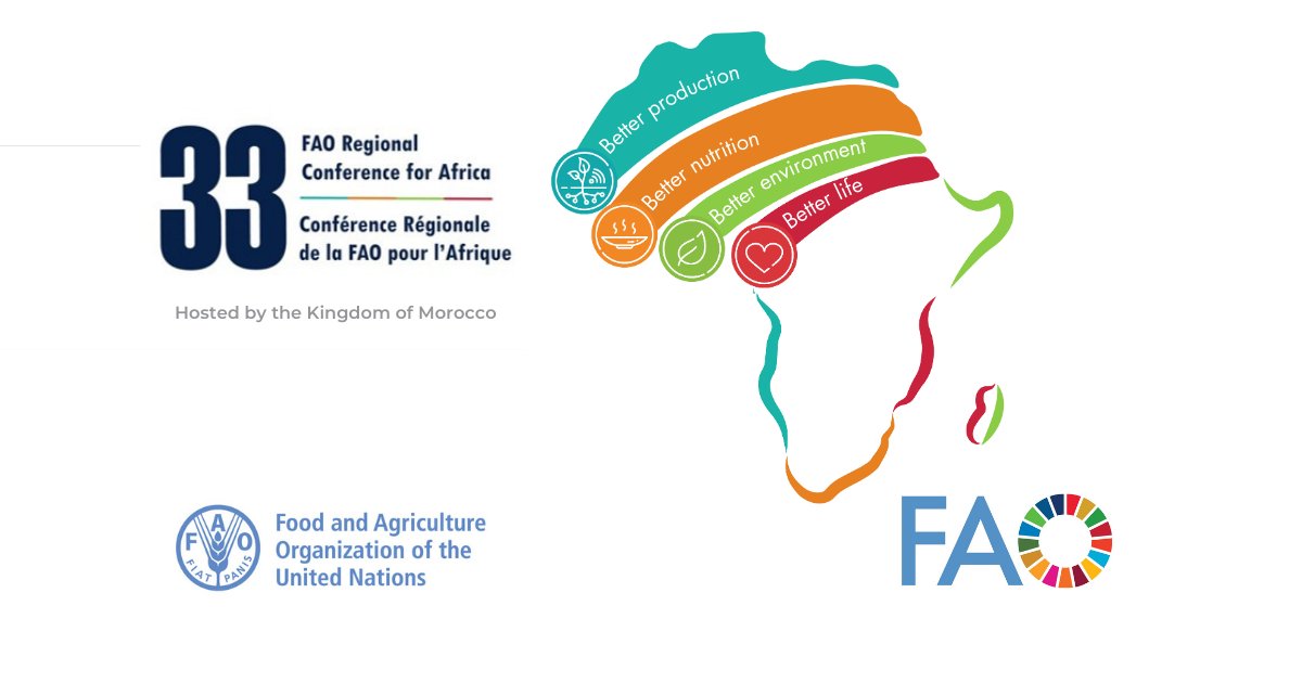 📍MEDIA ADVISORY The 33rd @FAO Regional Conference for Africa in Rabat, Kingdom of Morocco, starts from 18-20 April. The conference is one of the major regional forums on agriculture, food security, and nutrition. Learn more 👉 bit.ly/3PUjlTa