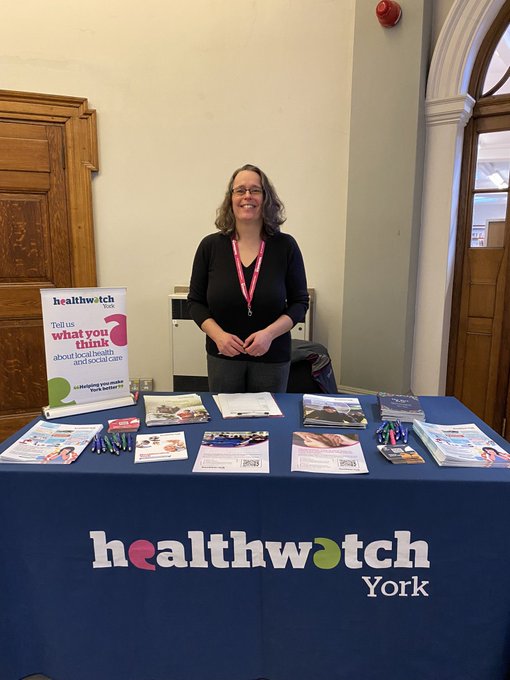 We have a drop in session with @healthwatchyork here at the library this morning. Call in if you need advice and a friendly chat. #HereForYou