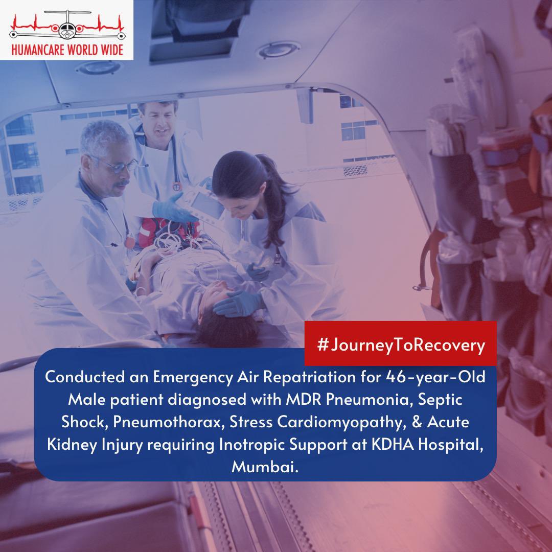 The repatriation was successfully concluded upon the patient's arrival at the destination hospital. 

We remain committed to delivering professional and prompt service.

#PatientSuccess #HealthJourney #HumancareStories #GlobalWellness #InspiringHealth
#JourneyToRecovery